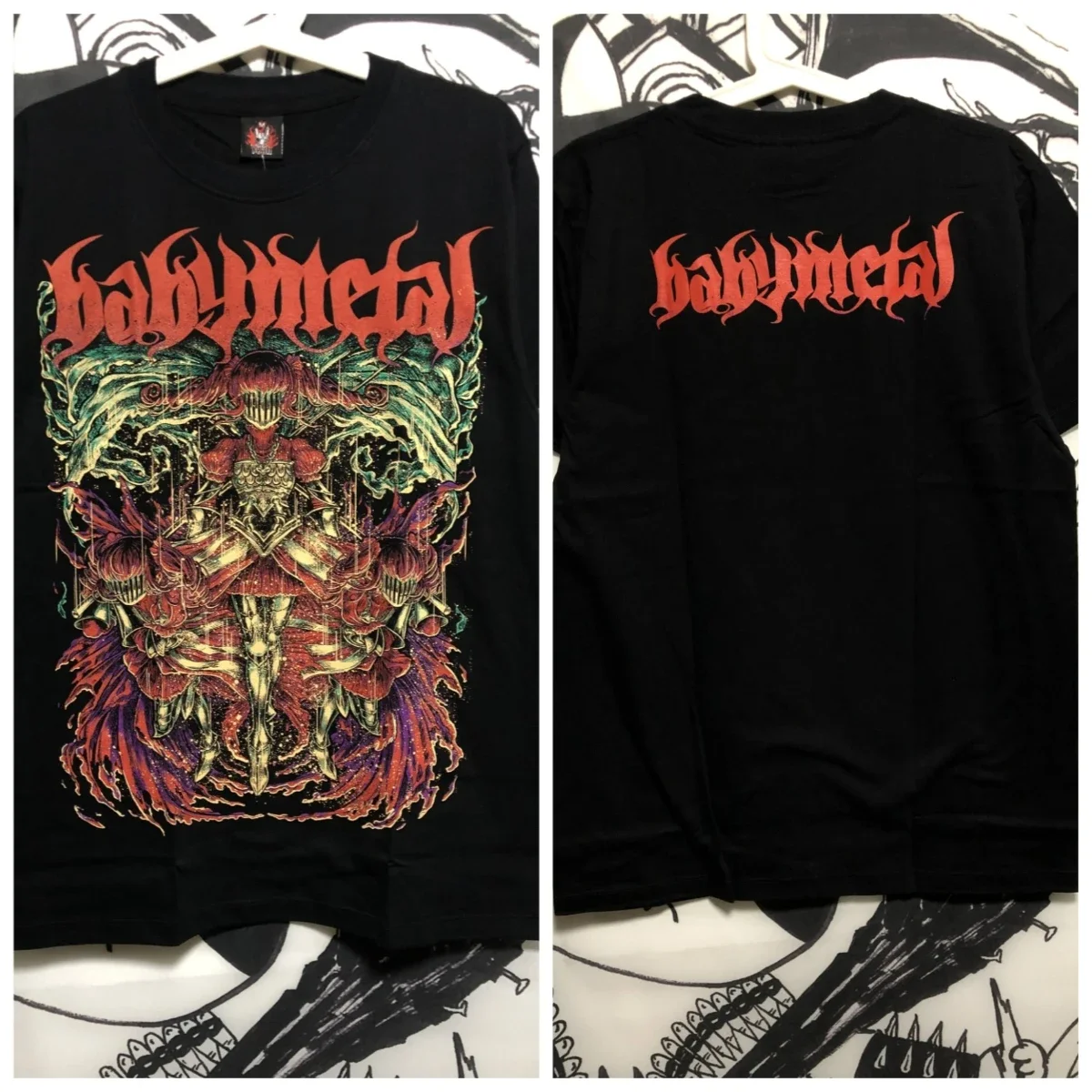 

Rock Metal Short-sleeved T-shirt Minimalist Advanced Thai Version of Japanese Babymetal Band Thai Tide Brand Imported
