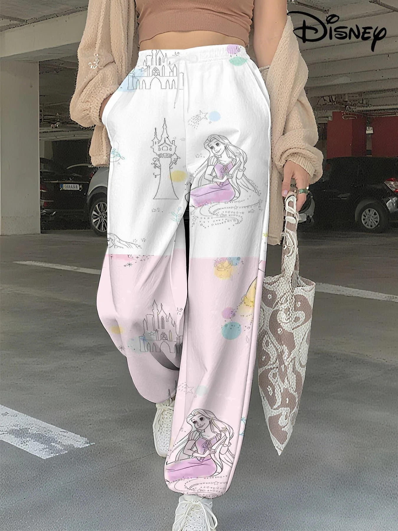 ديزني الرسوم المتحركة الكرتون الحلو كول العصرية المرأة المتفجرة الشارع الربيع والخريف نمط الكاحل السراويل المتضخم المرأة الكبار #4