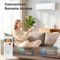 18000 BTU Mini Split AC/Heating System, 19 SEER2 230V Inverter Heat Pump, Compatible with Alexa and WiFi, Energy, Custom 5