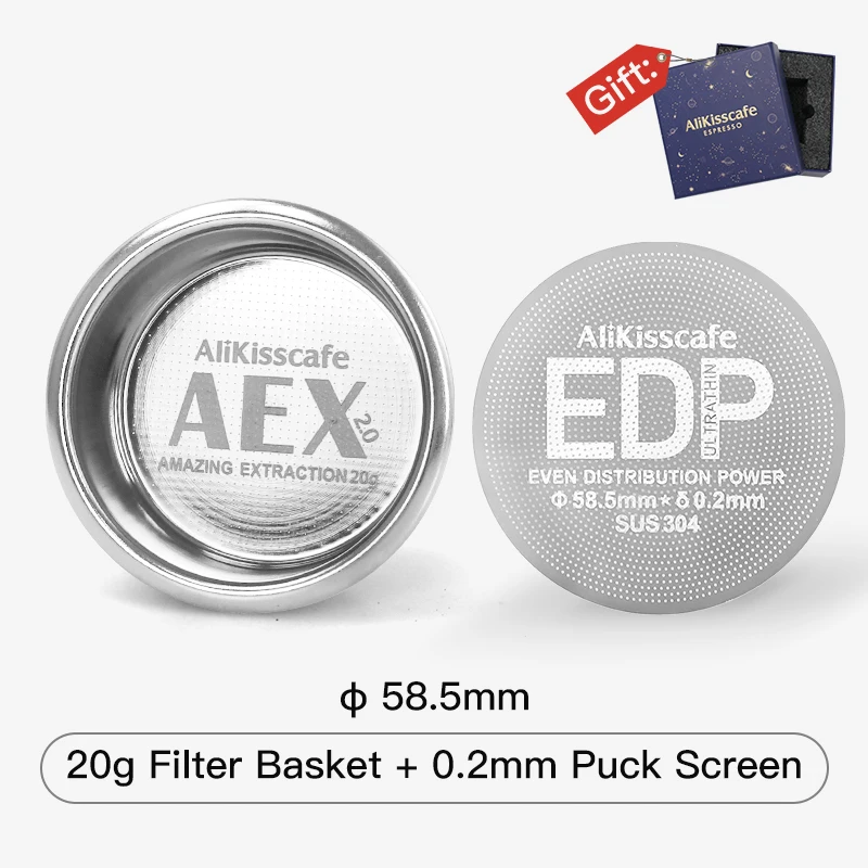 Kaffee Filter Korb 58MM AEX Präzise 18g 22g Puck Bildschirm Für Boden Siebträger Espresso Maschine Zubehör barista Werkzeuge