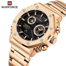 NAVIFORCE Fashion Men's Multifunctional Watches Sports Waterproof Durable Male Chronograph Quartz Wristwatch Relogio Masculino