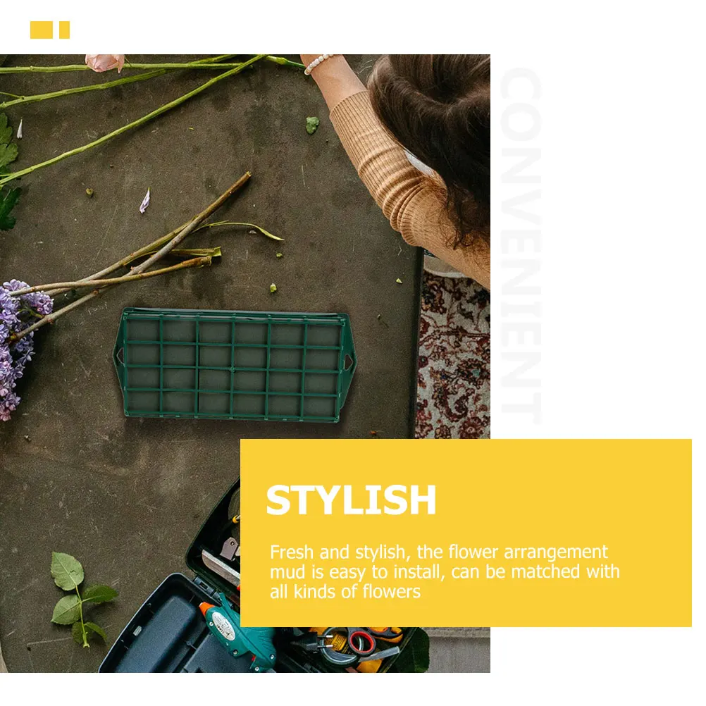 

2Pcs Floral Foam Cage DIY Flower Arrangement Tool for Home Mall Wedding Decoration Stylish Floral Accessory Water Absorb Block