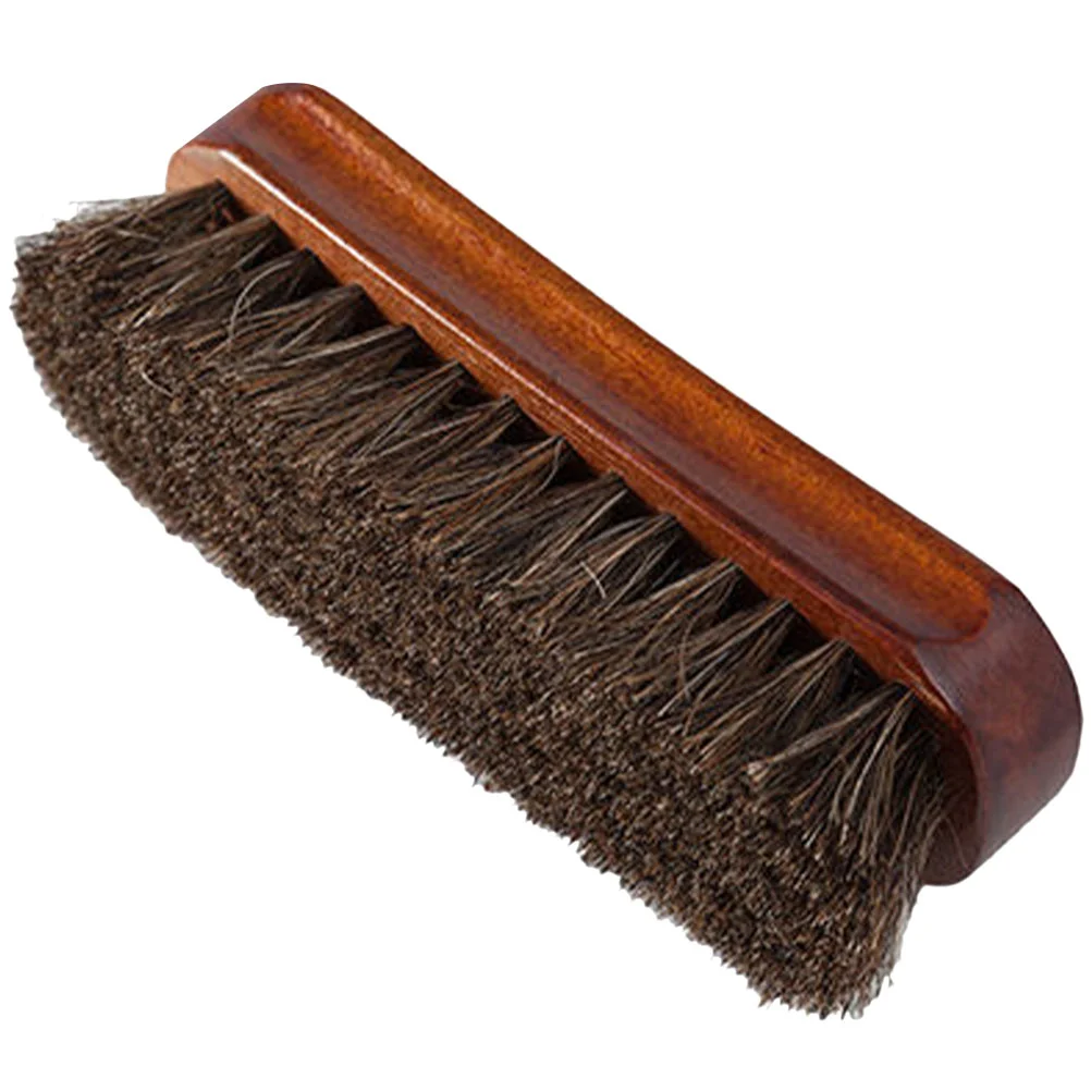 Brosse en crin de cheval, Kit de nettoyage de chaussures, vernis en crin pour chaussures, détergent, polissage du bois