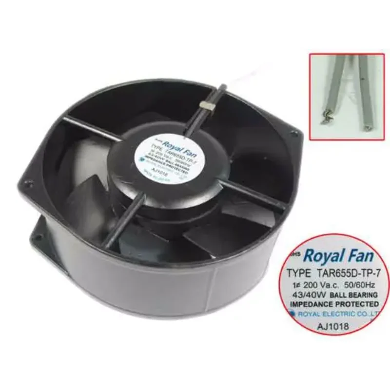 Royal Fan TAR655D-TP-7 AC 200V 43/40W 172x150x55mm Server Cooling Fan