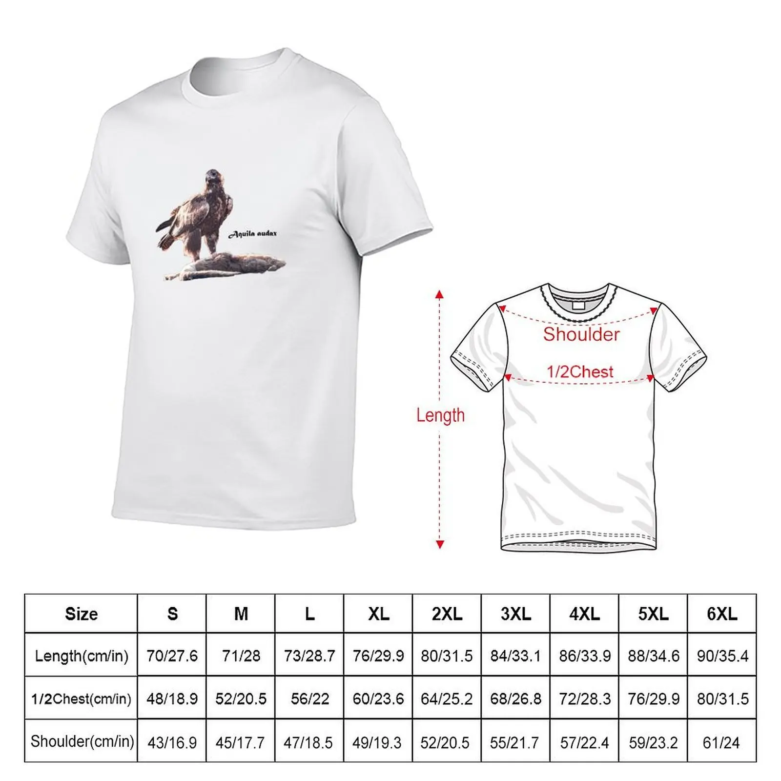 Australia's wedge-tailed eagle - Aquila audax with kangaroo prey T-Shirt cotton t shirt man T-Shirt