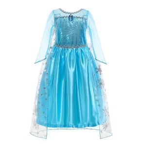 Dresses Princess Disney for girls, dress of sequins of Frozen Snow Queen Queen Sweets for Children, Carnival Cosplay, Birthday Party, Anna 10 main sales snow clothes - №10