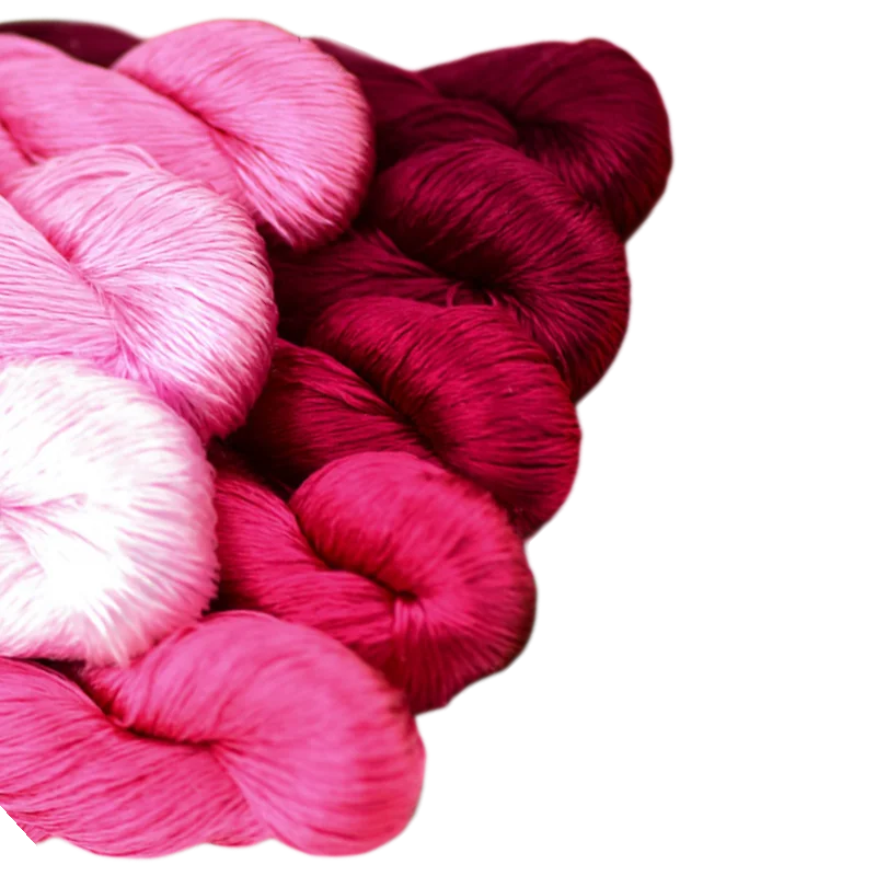 100% natural silk embroidery line, 400m, 100% Silk, DIY, special, silky, bright, common, pink, 1 color