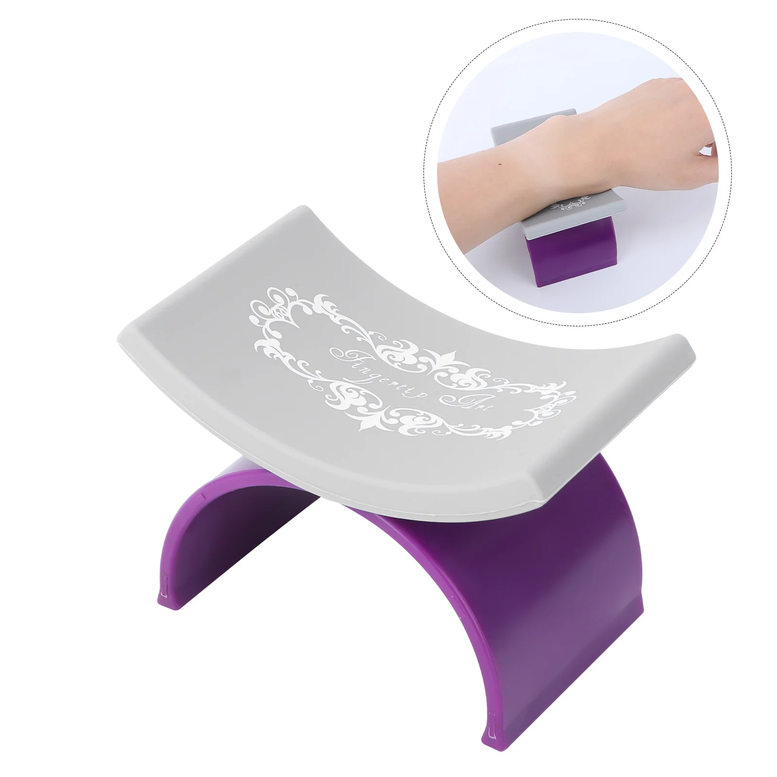 

Arm Nail Silicone Hand Pillow Wrist Supports Purple Silica Gel Manicure Tools