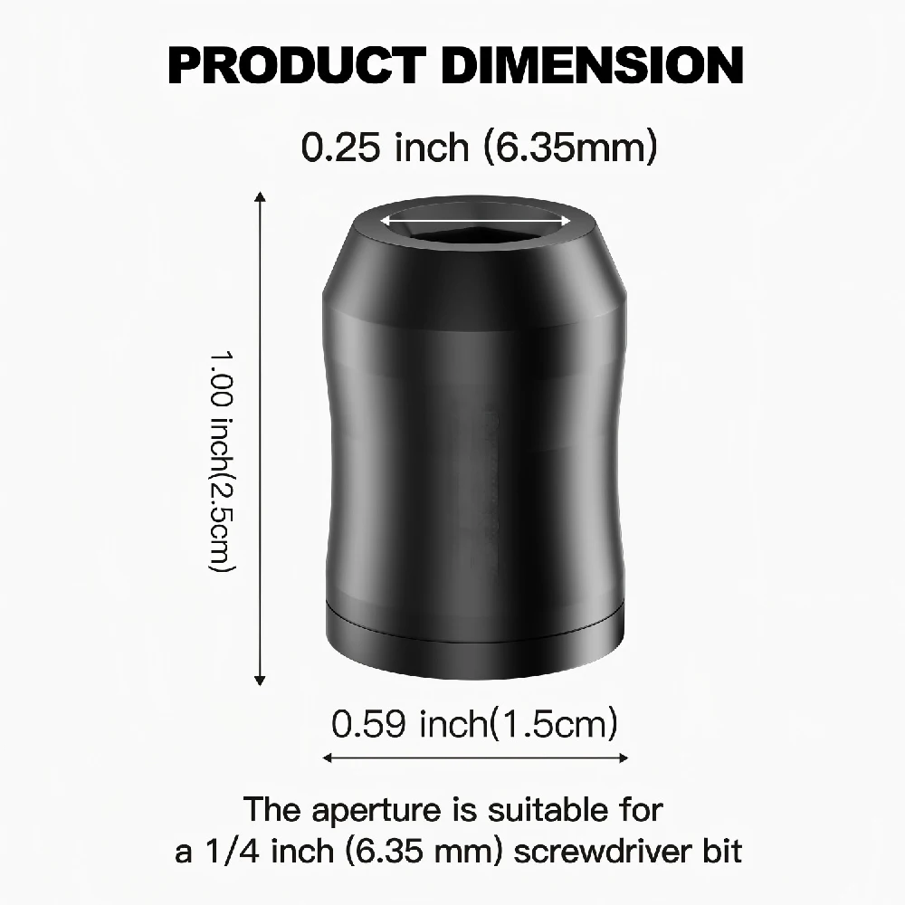 1/2/3/4PCS Magnetic Screw Ring for 1/4 Inch 6.35mm Hex Bits, Magnetic Screw Holder, Magnetic Drill Bit Holder, Drill Holder