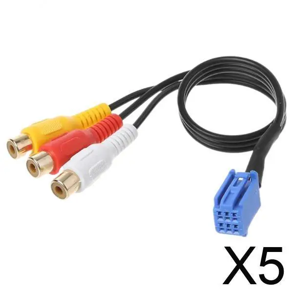 

Автомобильный аудио-видео кабель 30 см 6-контактный 3 RCA головного устройства сменный монтажный аксессуар для модификации автомобиля