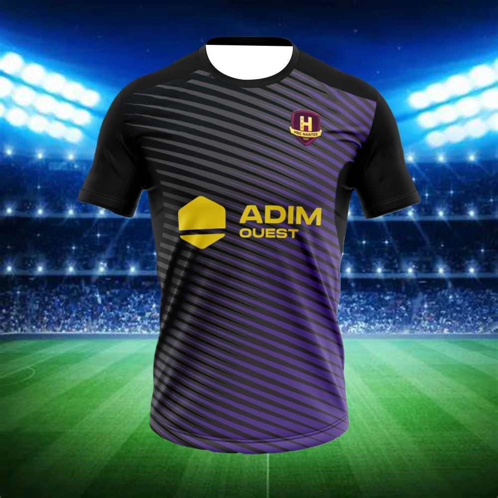 2025-26 رجل HBC Nantes كرة اليد قميص الشباب الاطفال ملابس رياضية المتضخم التدريب كرة اليد موحدة تنفس للجنسين جيرسي المحملة
