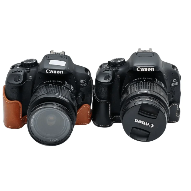 PU Leather Half Case Grip Bottom for Canon Eos 700D 750D 760D 650D 600D Rebel T5i T6i T6s Camera