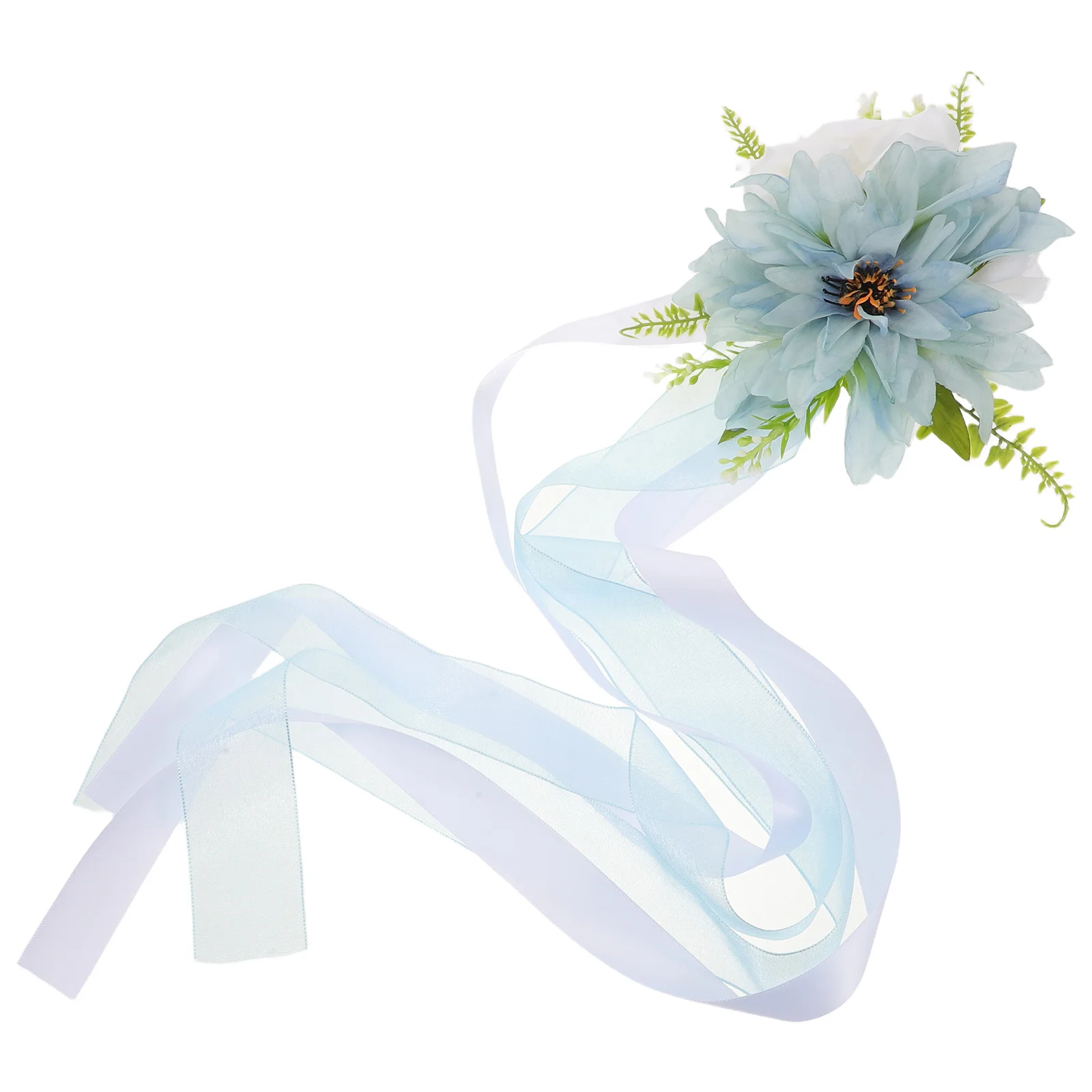 

Faux Flower Bouquet Artificial Silk Hydrangea Flowers Wedding Car Ribbon Decoration Chair Back Flowers Floral Wedding Ceremony