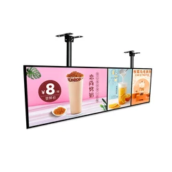 Mruiks Ceiling Hanging Illuminated Advertising Menu Lightbox Display for Restaurant Hotel Take Away,Cafe Shops