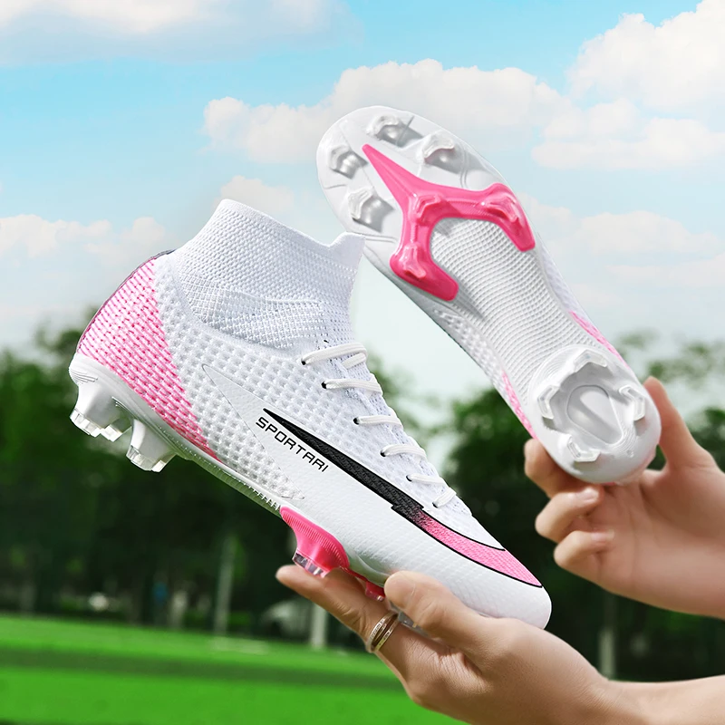 

Мужские и женские профессиональные футбольные бутсы 2025, сверхлегкие футбольные бутсы с высокой лодыжкой, TF/FG, одинаковые туфли унисекс