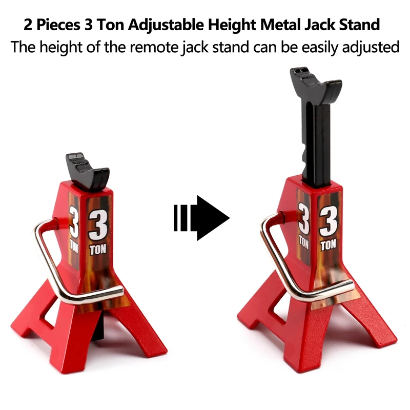 Trolley Jack,RC Car 3T Jack Stands Bracket Adjustable For 1/10 TRX4 Axial SCX10 CC01 D90
