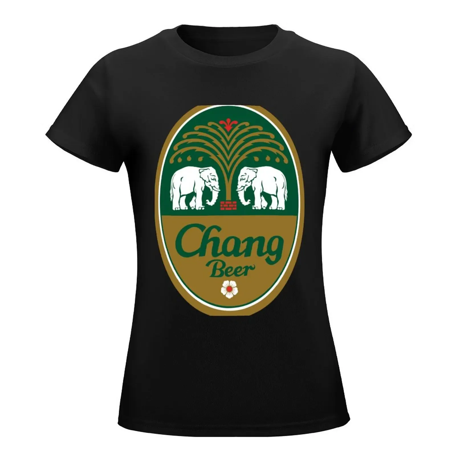 Chang Beer Sticker T-Shirt aesthetic clothes plus size tops shirts graphic tees Blouse tops for Women