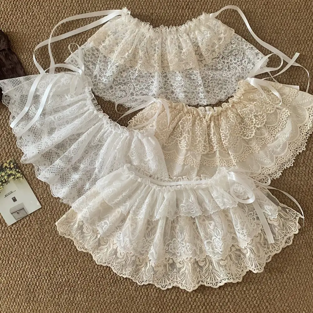 elegant-balletcore-white-lace-fart-curtain-lace-up-ballet-style-mini-lace-skirts-elastic-korean-style-butt-curtain-streetwear