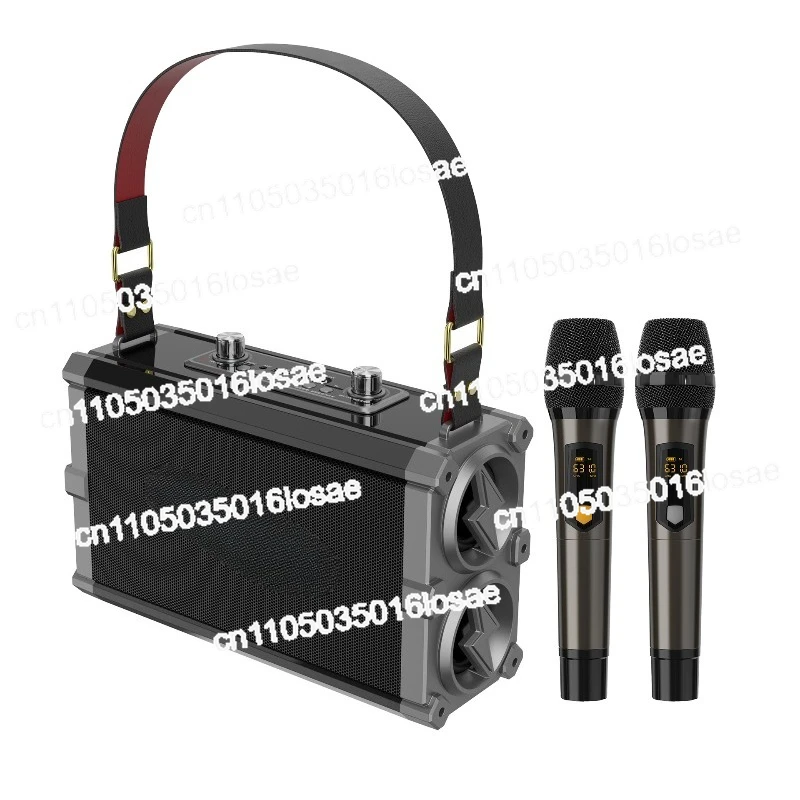 

Outdoor Square Dance K Song Audio Dual Wireless Microphones High Power Subwoofer Home Bluetooth Audio Shoulder Strap Portable