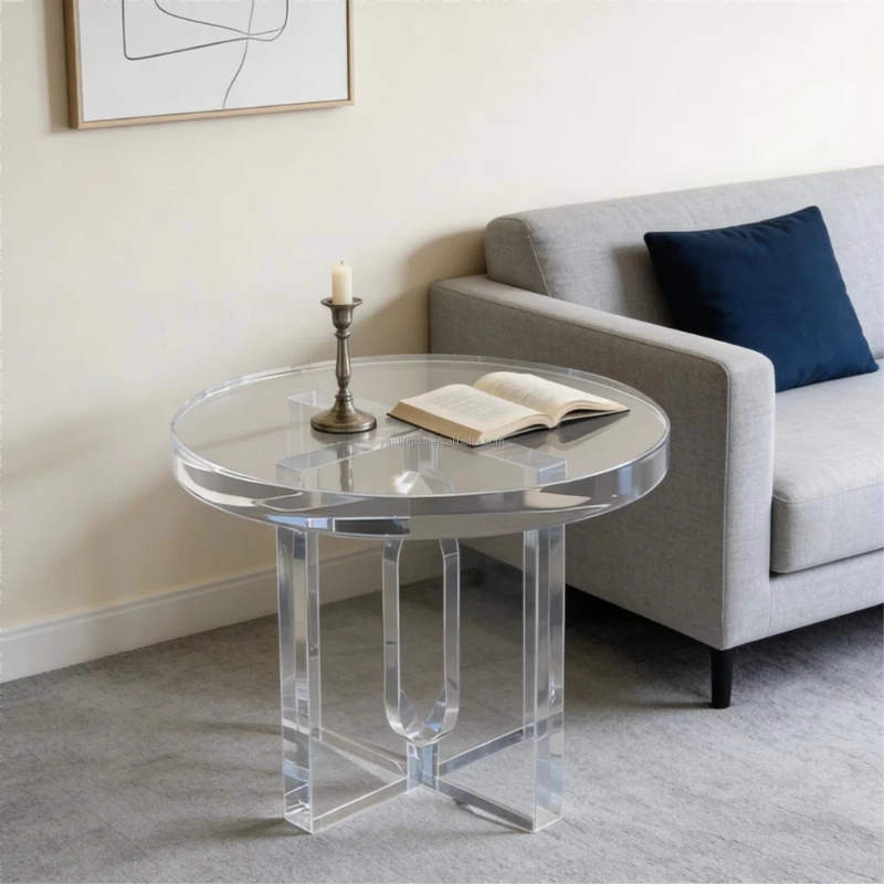 

Modern design living room furniture acrylic coffee table thickened transparent coffee table