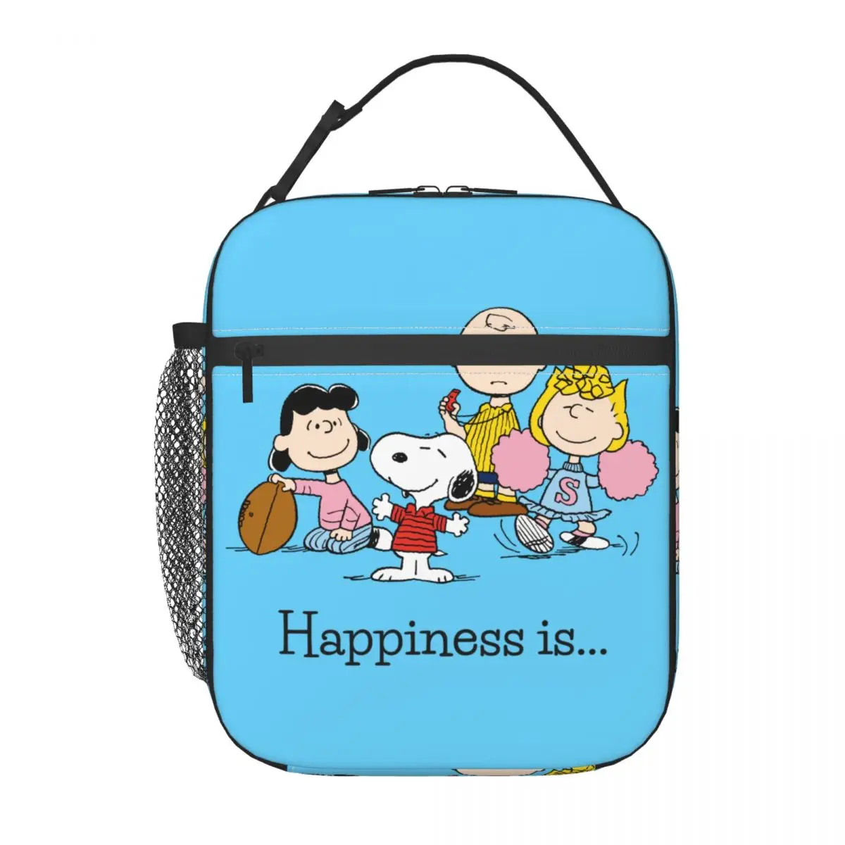 Borsa termica per il pranzo alle arachidi Snoopy e Charlie Brown Merch Cute Cartoon Comic Lunch Food Bag Cooler Thermal Bento Box per Picnic