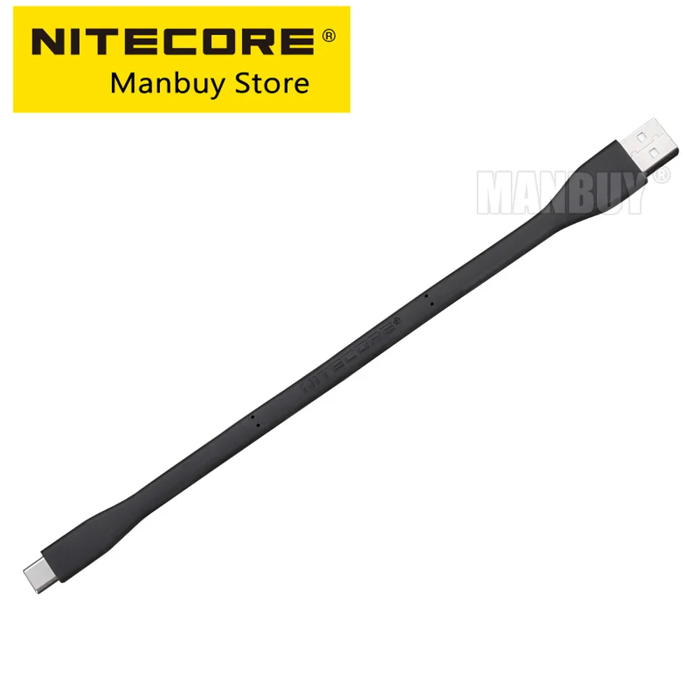 2024 NITECORE Type C Flexible/ micro USB Stand Charging Cable For TIPSE TINI2 MH12V2 MH10V2 MH10S MH12S Flashlight NU35 Headlamp