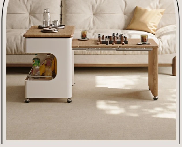 

Removable side folding coffee small lift retractable sofa side cabinet living room household small apartment coffee table