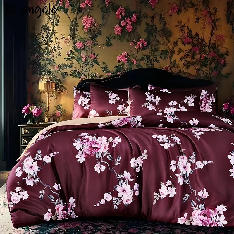 Digital Printing 4pcs Bedding Set Washed Easy Bed Linen Duvet Cover Designer Twin Queen King Bedding Luxury Beds Cover Sets #/