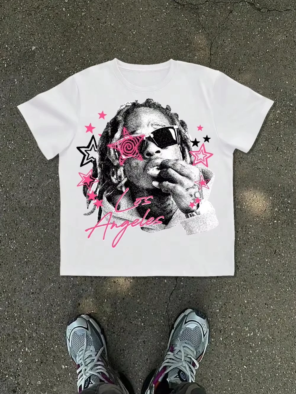 

Pure Cotton T-shirt Men's Crew Neck Short Sleeve Graphic Printed Casual T-Shirt Summer American Street Hip Hop Casual Sports Top