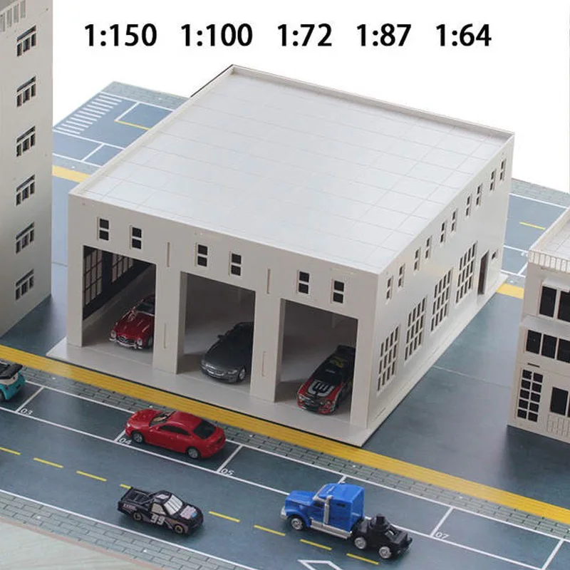 New 1:87 Scale Outland Models Railway Layout Model Train Engine House (3 Stall) High quality manual assembly simulation model