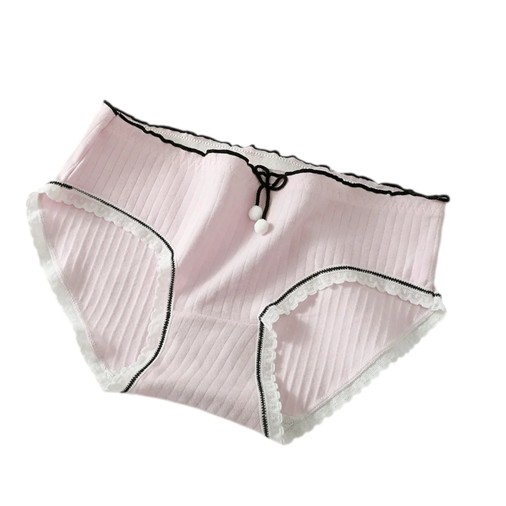 Women's Mid-Rise Briefs Smooth Seamless Underwear With Printed Pattern Regular Length Elastic Panties For Daily Home Vacation