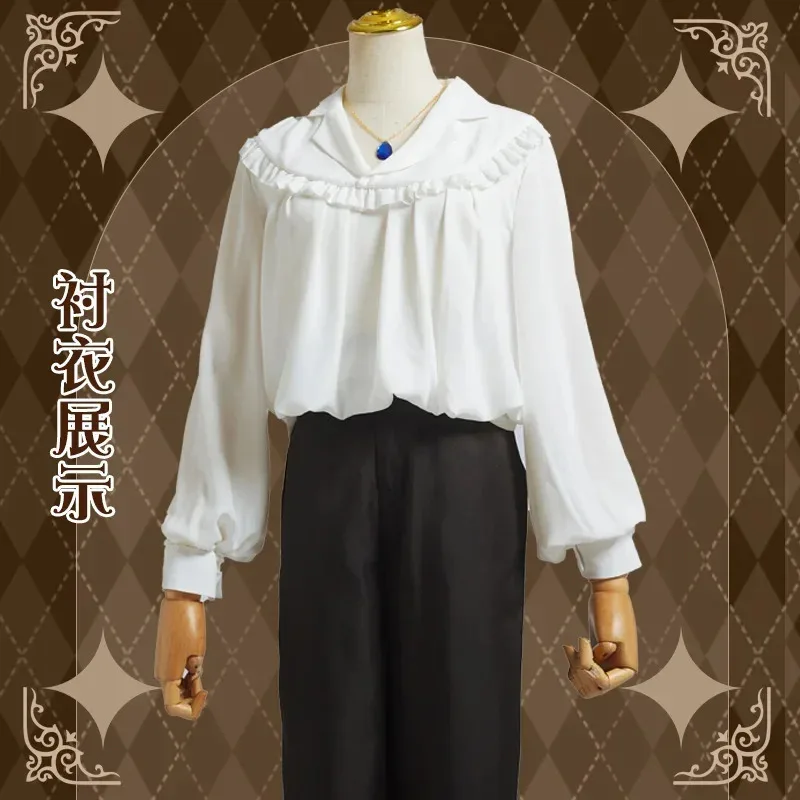 أنيمي عواء تتحرك القلعة تأثيري عواء تأثيري حلي شعر مستعار مجوهرات قلادة موحدة سترة الرجال النساء هالوين زي مجموعة كاملة