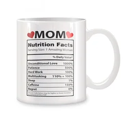 Mom Mugs For Mothers Day Gifts from Daughter Gifts The World's Best Mom Novelty Coffee Ceramic Tea Cups White 11 oz