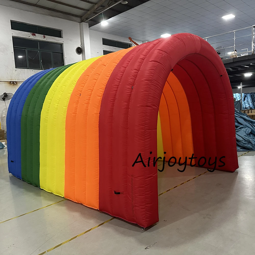 Entrada de túnel deportivo de túnel inflable con soplador, tienda de túnel inflable para promoción de exposición de eventos publicitarios de negocios