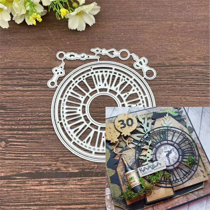 Clock circle Frame Lace Metal Cutting Dies Stencils For DIY Scrapbooking Decorative Embossing Handcraft Template