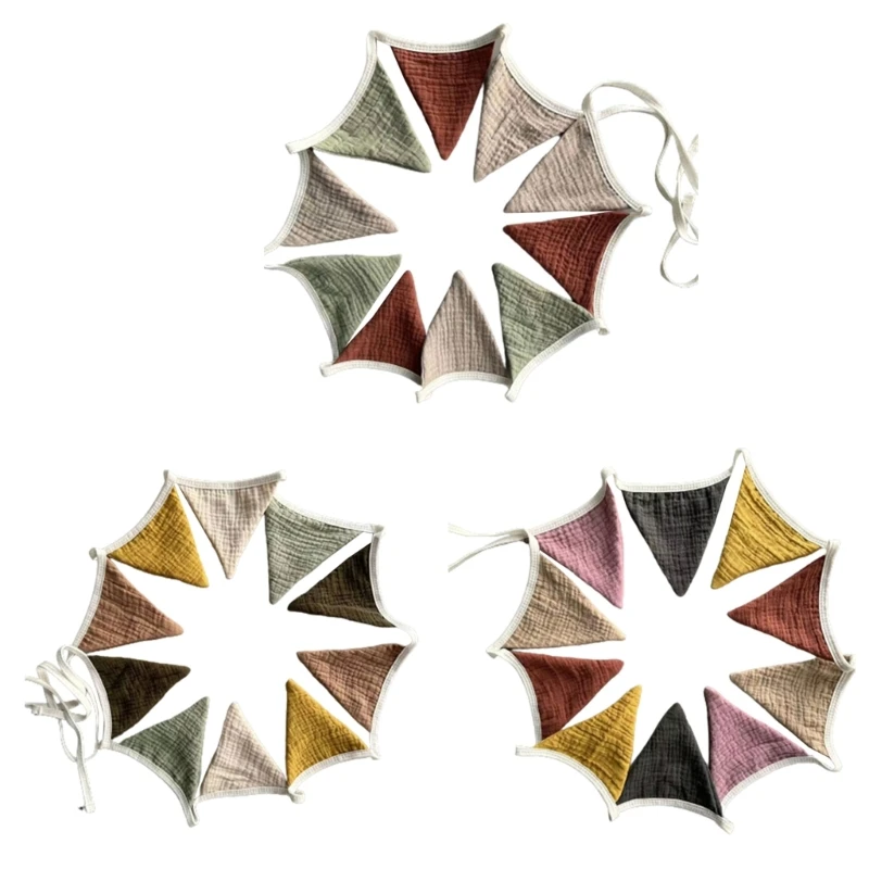 Banderines, decoraciones para fiestas, banderines con bandera triangular, guirnalda para boda D5QA