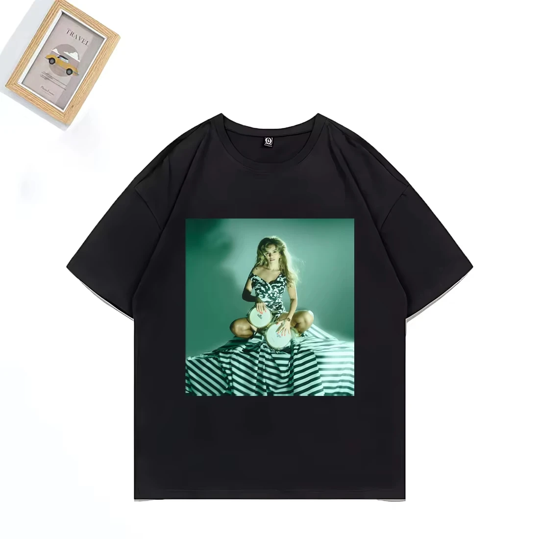 تي شيرت رجالي ونسائي على الموضة مقاس كبير تي شيرت عتيق 100_ قطن للجنسين بأكمام قصيرة تي شيرت Karol G Tropicoqueta جرافيك تي شيرت #1