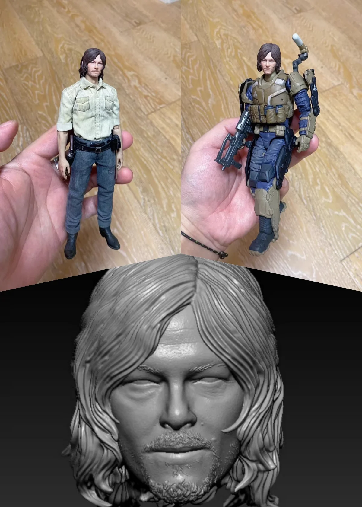 【30days Made】1/12 Scale Male Soldier Norman Dixon Original Character Unpainted/Painted Head Sculpt Fit 6''Action Figure Model
