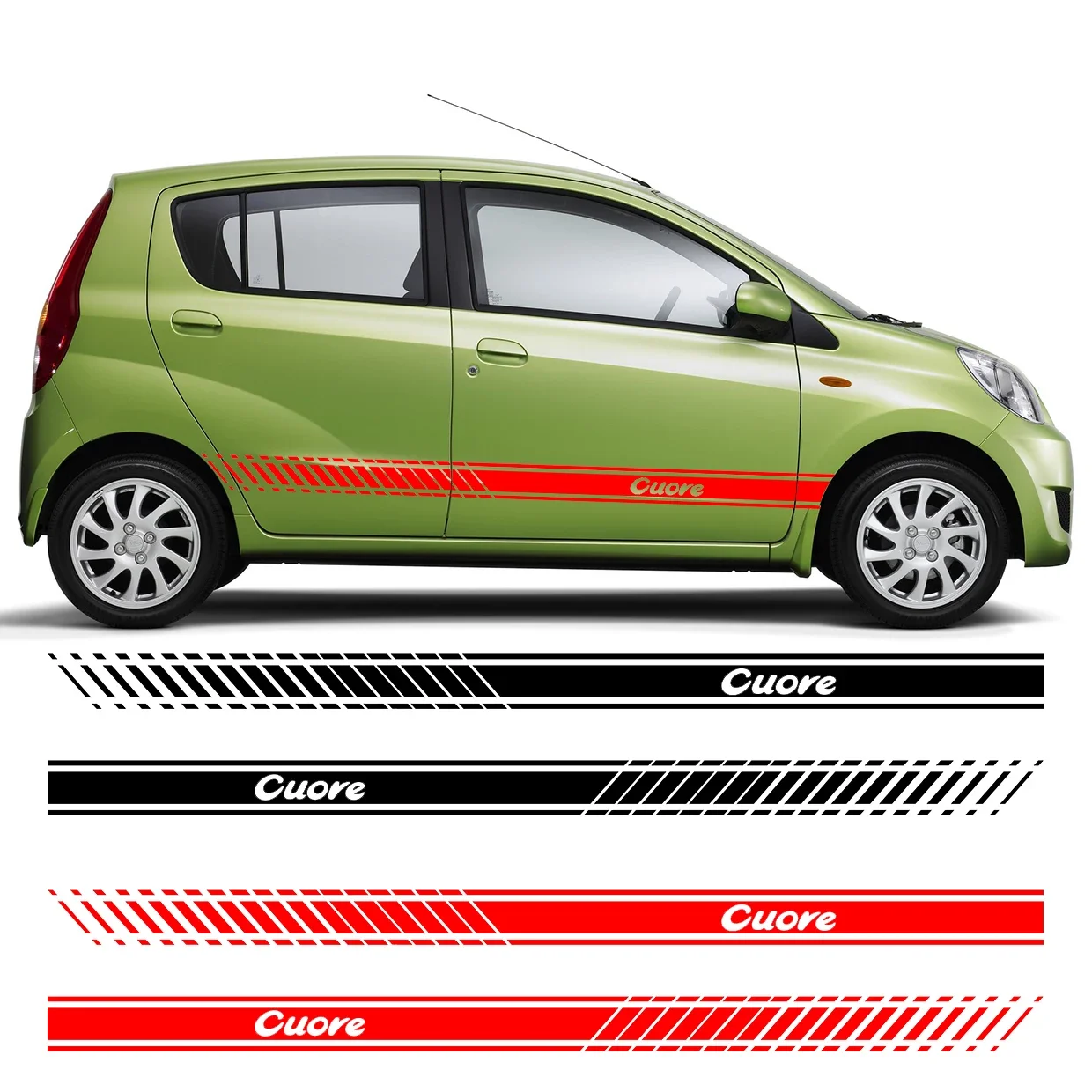 2PCS Car Door Side Sticker For Daihatsu Altis Atrai Present Boon Cast Ceria Charade Copen Cuore  Auto Sport Styling Decal Vinyl