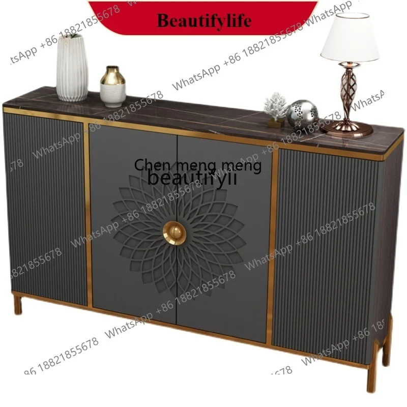G153 Meal side locker, rock slab, secret cabinet, living room against the wall, home decoration cabinet, light luxury home