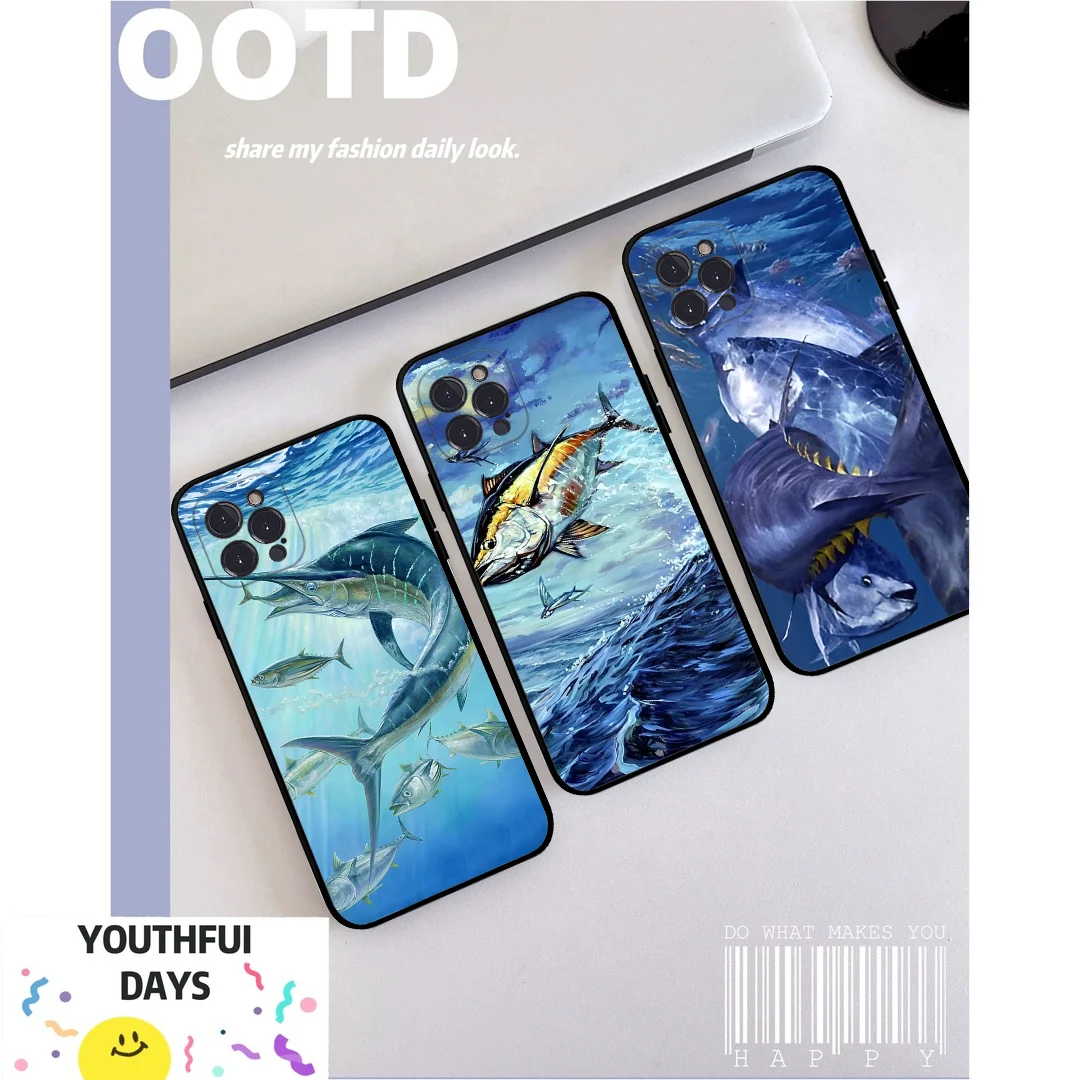 Bluefin Tuna  Phone Case For iPhone 15 14 11 12 13 Mini Pro XS Max Cover 6 7 8 Plus X XR SE 2020 Funda Shell