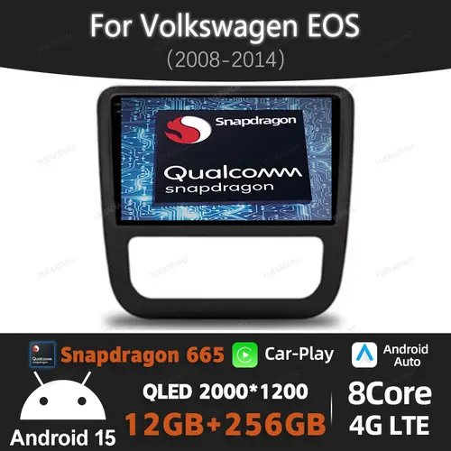 アンドロイド 15 カーラジオフォルクスワーゲン VW シロッコ Eos 2007 - 2014 GPS ナビ 2DIN マルチメディアビデオプレーヤー QLED クアルコムヘッドユニット BT