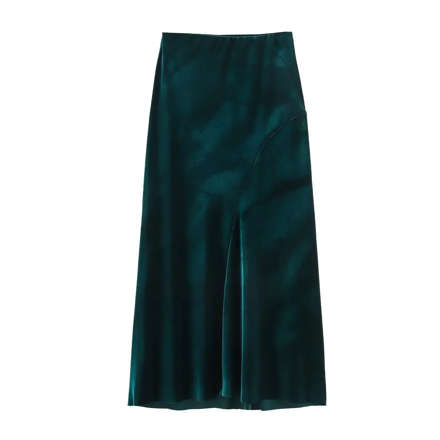 

Maxdutti Fashionable Office Ladies Velvet Skirt Black Elegant Retro High Waist Faldas Mujer Moda Winter Midi Skirt Women 2024