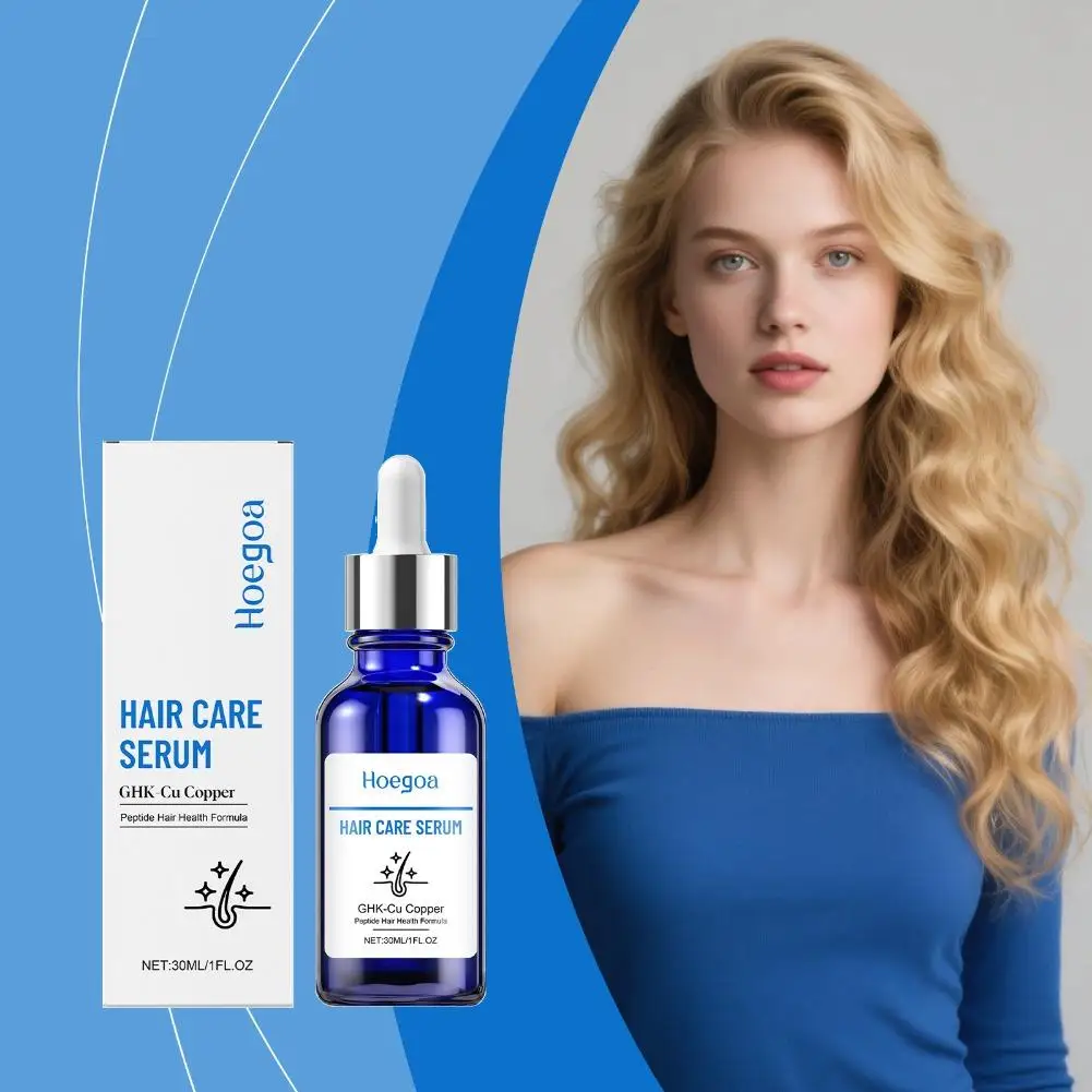 GHK-Cu Copper Peptide Hair Growth Serum for Thin Fine Hair Volumizing Scalp Treatment for Thicker Fuller Looking Strands