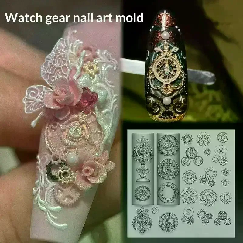 Piece Kawaii Butterfly Wing Silicone Nails Mold Reusable Templates Stamping 3D DIY Design Nail Art Parts Decorations Tools 1