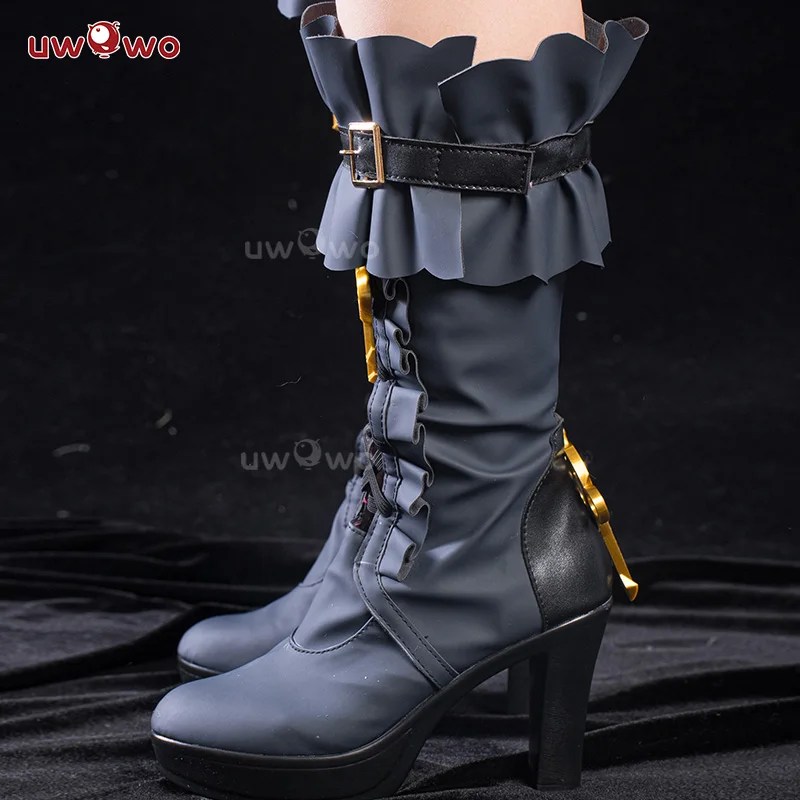 UWOWO Herta Shoes Boots Game Honkai Star Rail The Herta Witch Cosplay Shoes Boots with Accessory lloween Shoes