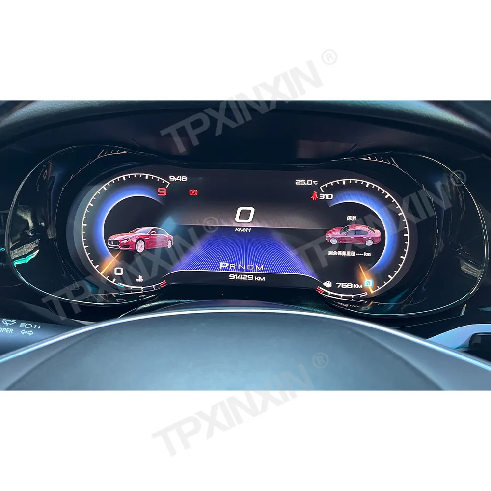 Car Instrument Digital Cluster For Maserati Quattroporte 2014-2022 Cockpit Player Dashboard Vehicle Speed Meter Screen Head Unit