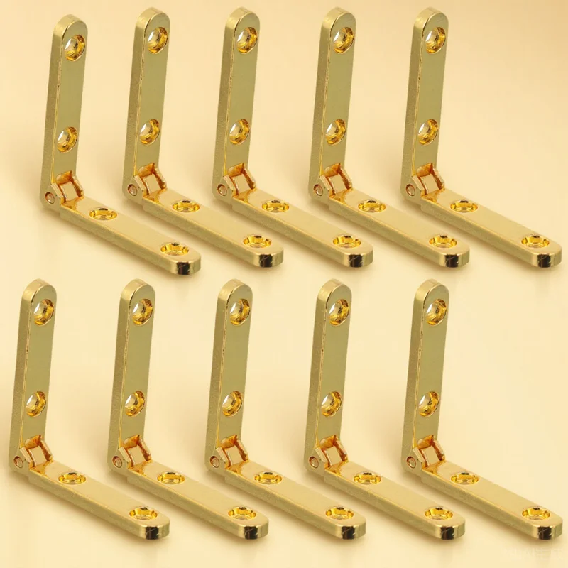 10 قطعة سبائك الزنك 90 درجة مفصلات قوية غير قابل للصدأ صندوق مجوهرات الصدر صندوق خشبي اكسسوارات المفصلي الزخرفية