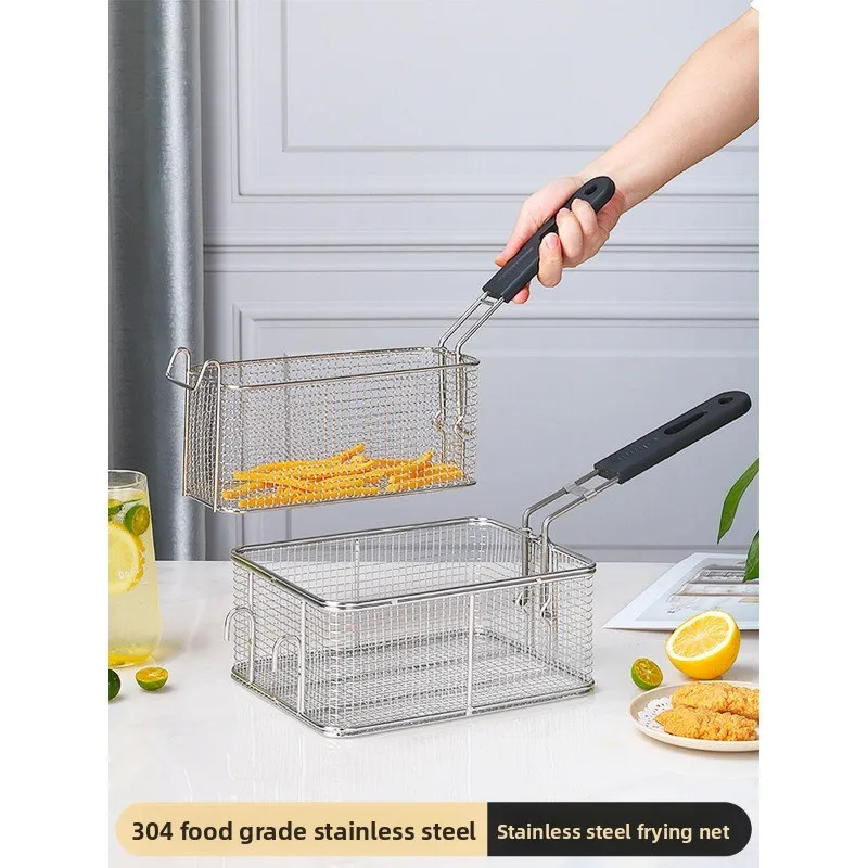 Stainless steel 81 frying net electric fryer gas fried chicken stove frying sieve frying basket french fry machine strainer