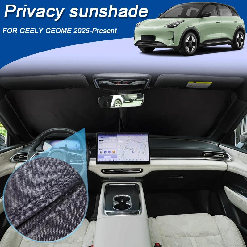 

Car Black Window Privacy Sunshade For GEELY GEOME 2025-Present Auto Anti-UV Heat Insulation Protect Cover Interior Accessory